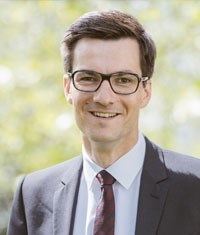 OB Martin Horn nutzt große Bühne bei seinem ersten Neujahrsempfang am 9.01.2019 im Freiburger Konzerthaus, um für Dietenbach zu werben.