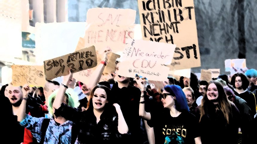 Europaweit wurde am Samstag gegen die Urheberrechtsreform demonstriert – auch in Freiburg