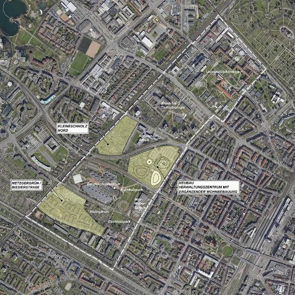 Zukünftiges Wohnquartier „Kleineschholz“ im Stühlinger - Status 