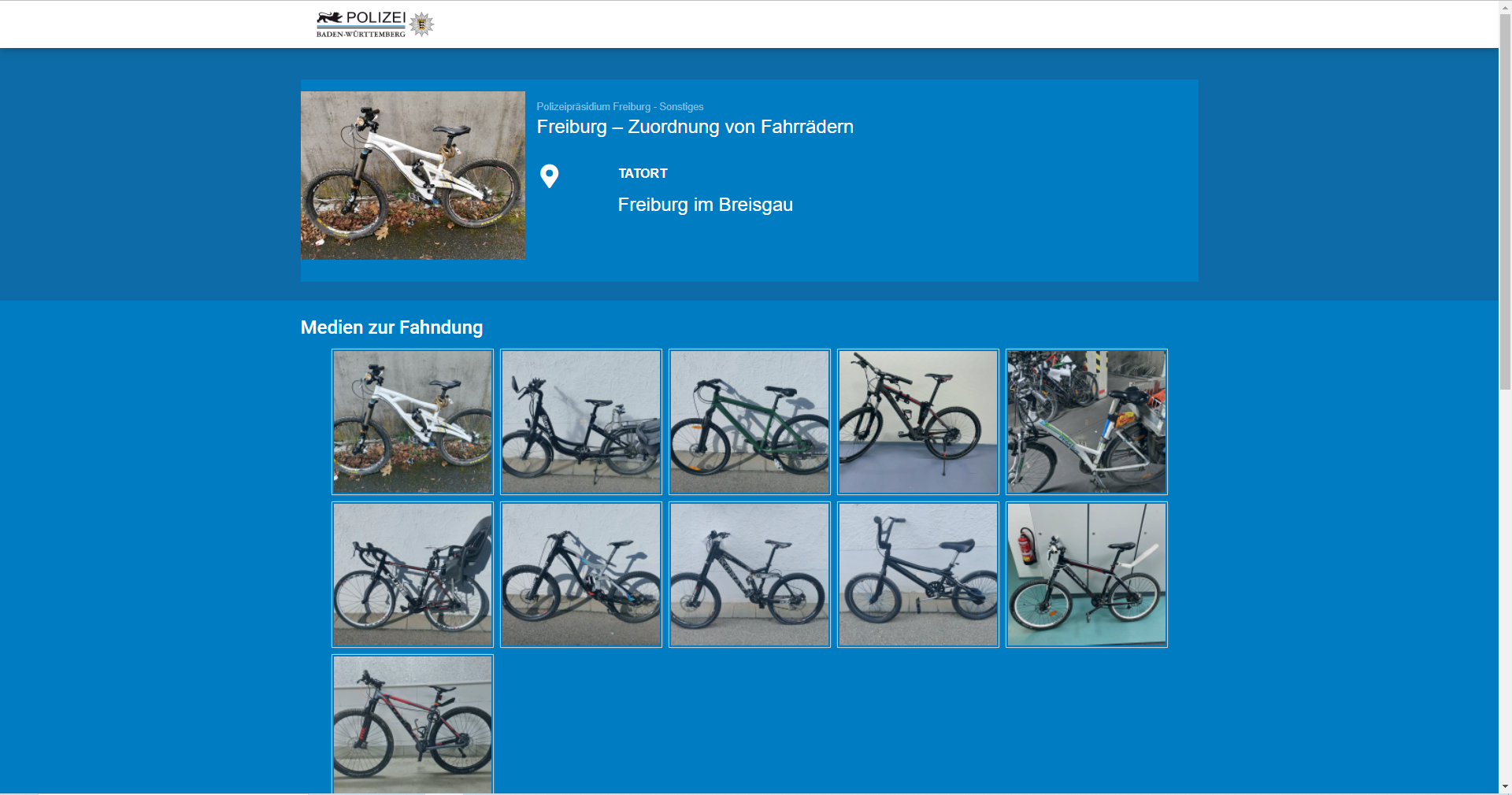 Neues Fahndungsportal für Fahrräder